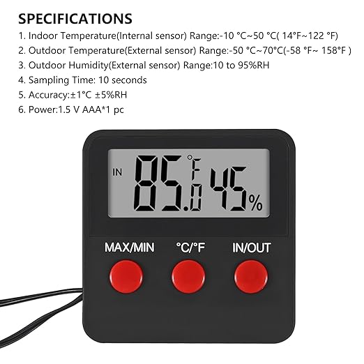 3Pcs Digital Thermometer and Humidity Thermometers Indoor and Outdoor Digital - Image 4