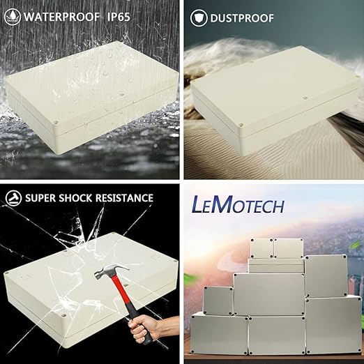 LeMotech Waterproof Dustproof IP65 ABS Plastic Junction Box Universal Electric - Image 7