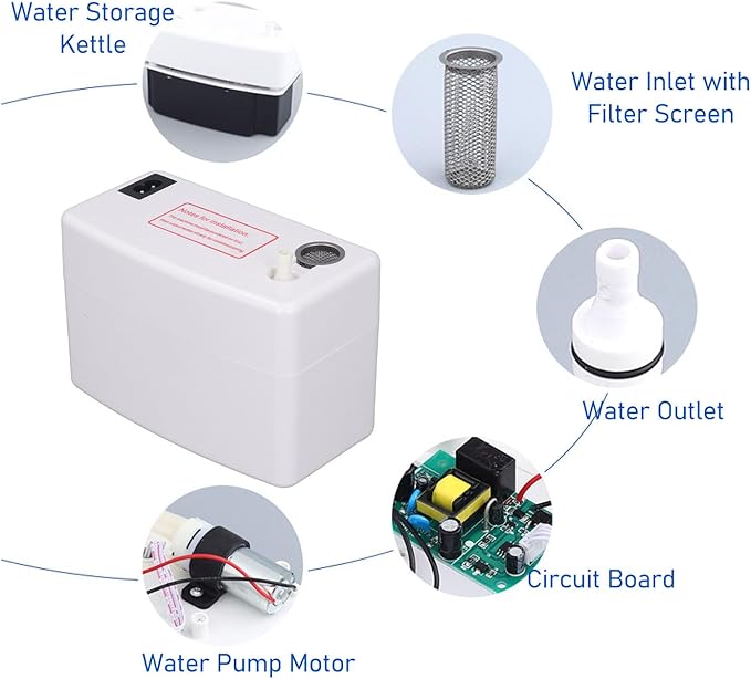 Condensate Pump, US 110V 60HZ Low Noise 200ml Water Tank Safety Switch HVAC - Image 8