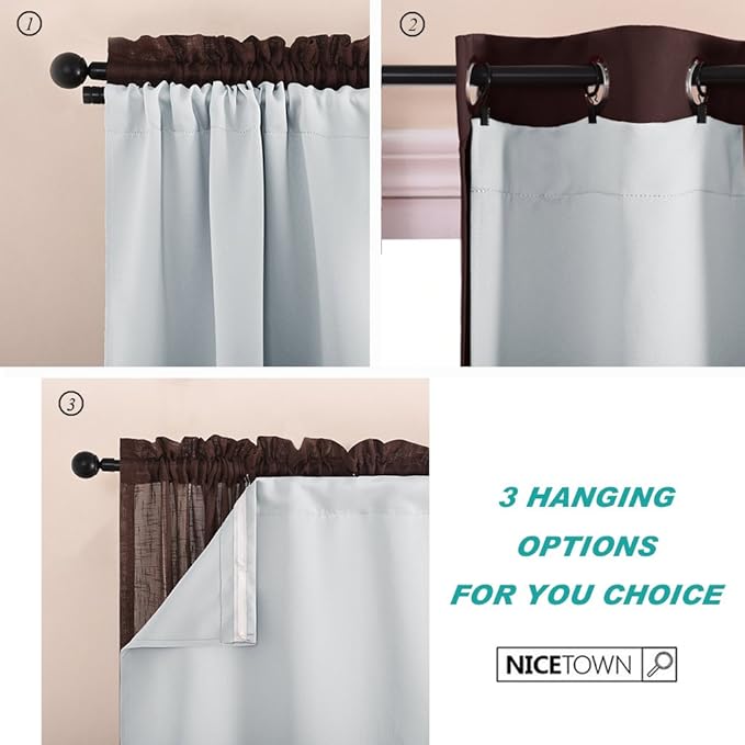 NICETOWN Black Out Window Curtain Liner - Image 3