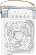 3-in-1 Mini Mist Fan with Humidifier and 7-Color LED Light, USB Powered by Unknown