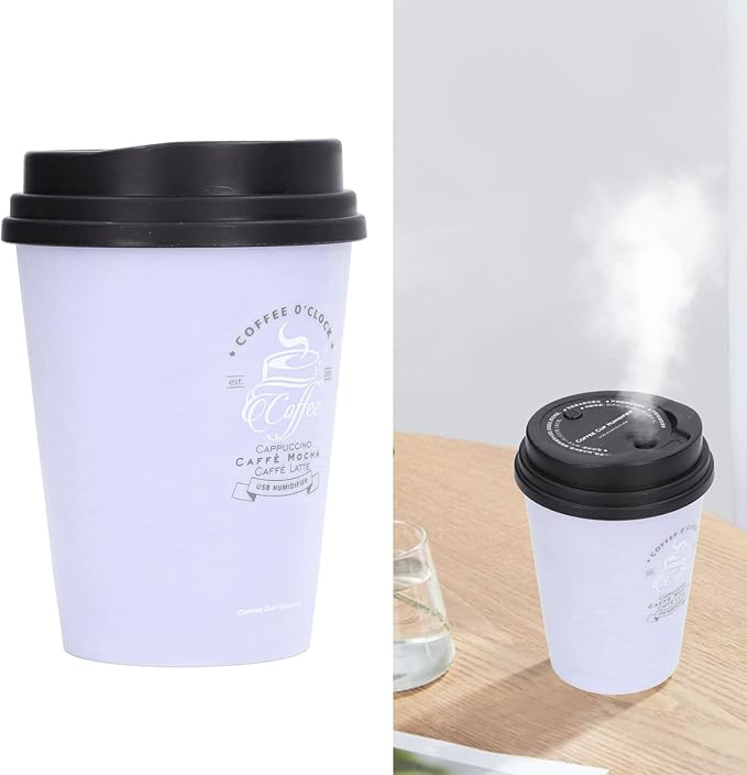 Coffee Cup Humidifier, Compact Lightweight Cute Desktop Humidifier - Image 5