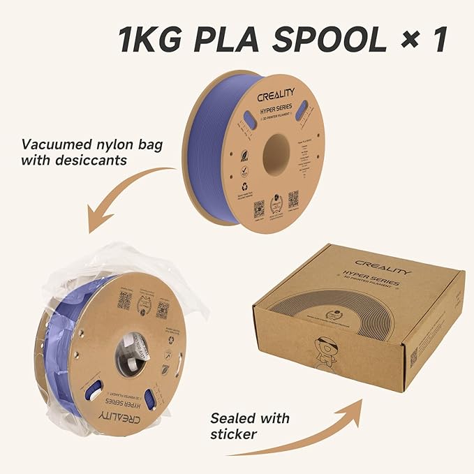 Official Creality Hyper PLA Filament 1.75mm, High Speed PLA 30-600mm/s Rapid 3D - Image 8