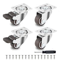 HOWDIA 1.5" Caster Wheels Low Profile Casters Set of 4 Heavy Duty, 360 Degree by HOWDIA