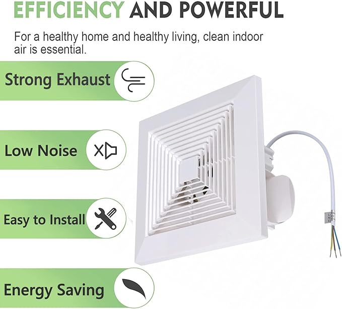 Bathroom Fan Ceiling Mount Exhaust Ventilation Fan Ceiling Exhaust Fan - Image 3
