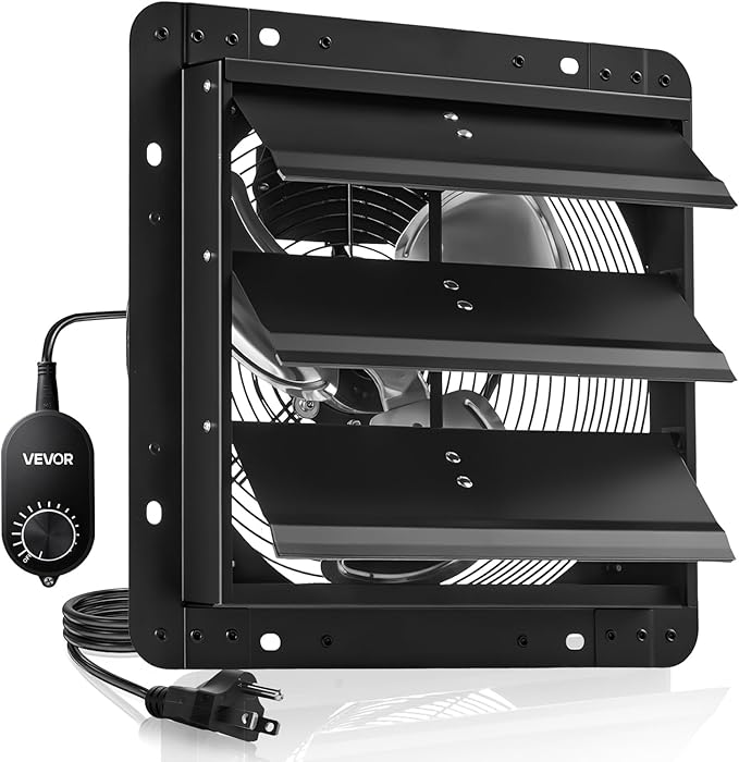 VEVOR 12 inch Shutter Exhaust Fan, Wall Mounted Attic Vent Fan by VEVOR