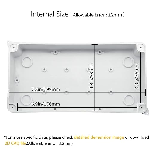 LeMotech Junction Box, Electrical Box IP65 Water Resistant Dustproof ABS - Image 3
