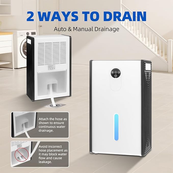 Dehumidifier for 1076 sq.ft, Quiet Portable Moisture Absorber - Image 7