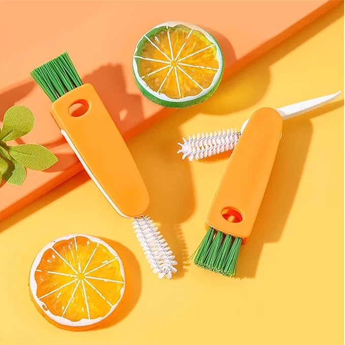 3 in 1 Multifunctional Mini Cup Glass Cover Cleaning Brush, Bottle Cleaning - Image 3