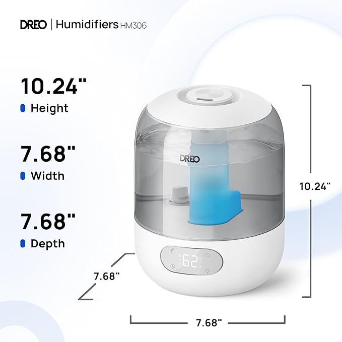 DREO Humidifiers for Bedroom, Cool Mist Ultrasonic Humidifiers - Image 8