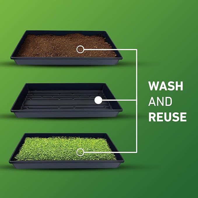 10x20 Inch Black Plastic 5 Pack Plant Propagation Tray – Growing Trays - Image 3