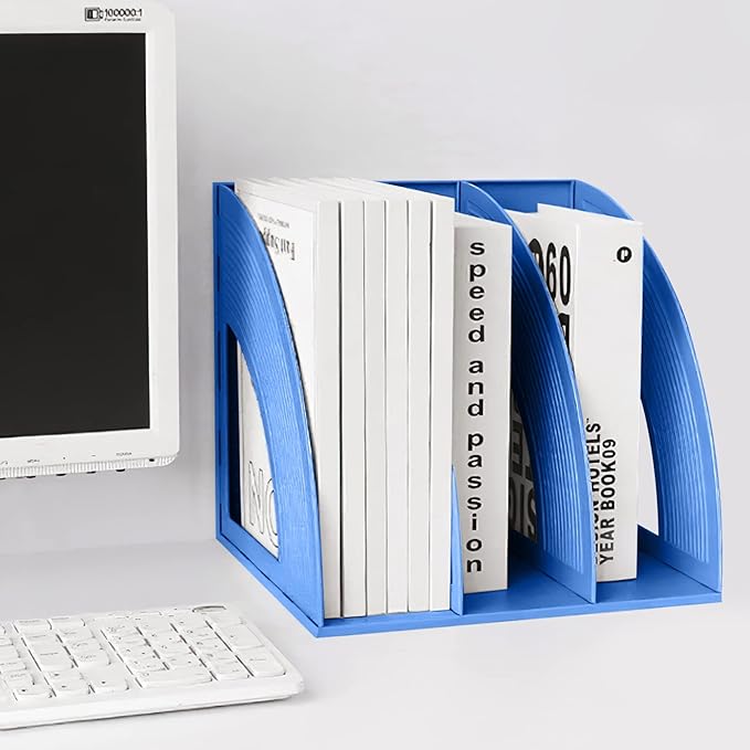 Marte Vanci Magazine File Holder Book Desktop Organizer Plastic Storage Sturdy - Image 6