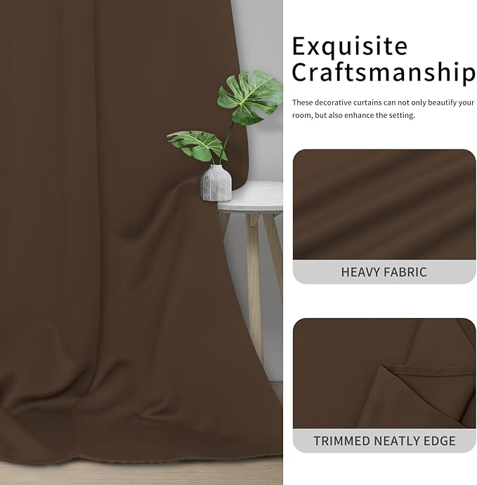 Easy-Going Blackout Curtains for Bedroom, Solid Thermal Insulated Grommet and - Image 4