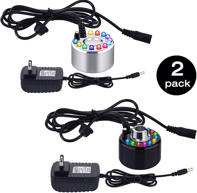 Yaomiao 2 Piece Halloween Mist Maker Fogger Small Ultrasonic Fog Machine - Image 2