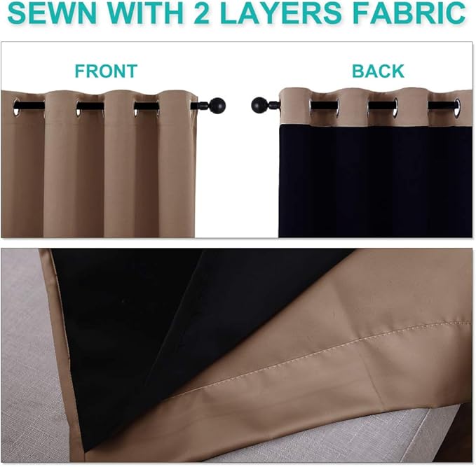 NICETOWN Extra Long Truly Blackout Drapes - Image 5
