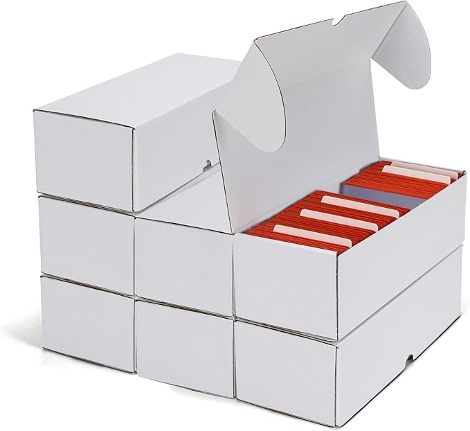 Bulk 300 Capacity Card Toploaders Storage Box, in Total 25 Pack All White - Image 5