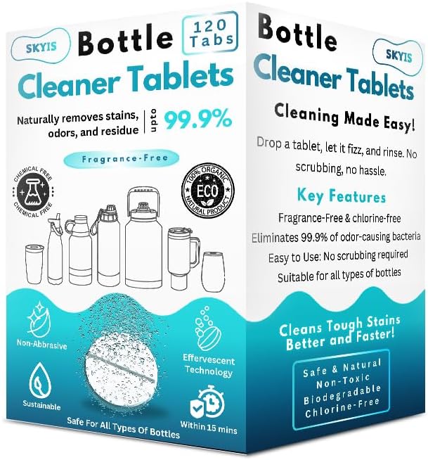 120 Pcs Water Bottle Cleaning Tablets, Bottle Cleaning Tablets - Image 8
