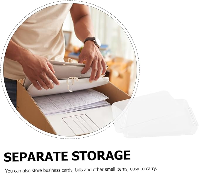Flat Transparent Document Storage Box Pet File Organizer - Image 8