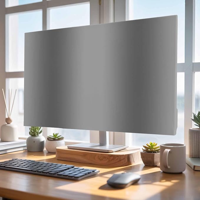 Minimalist Gray Gradient Art Indoor TV Cover, Elastic TV Screen Protector by Unknown