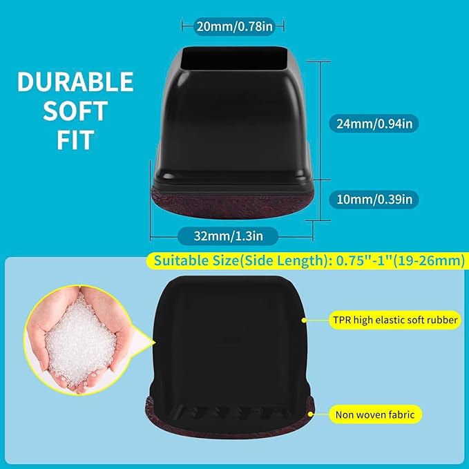 16PCS Silicone Chair Leg Caps, Chair Leg Floor Protectors - Image 4