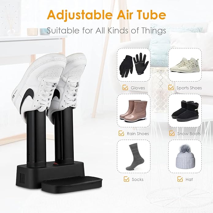 COSTWAY Electric Shoe Dryer, Double Free-Retractable Tubes - Image 3
