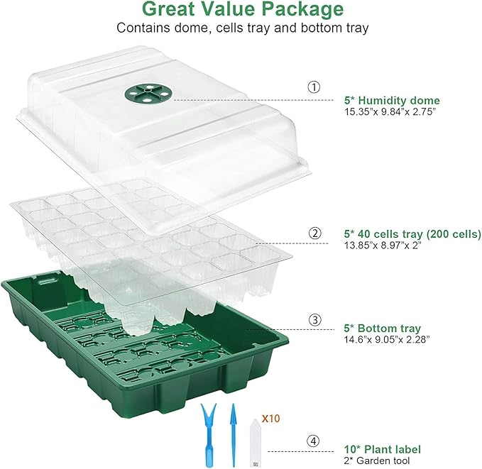 MIXC Seedling Trays Seed Starter Tray - Image 7