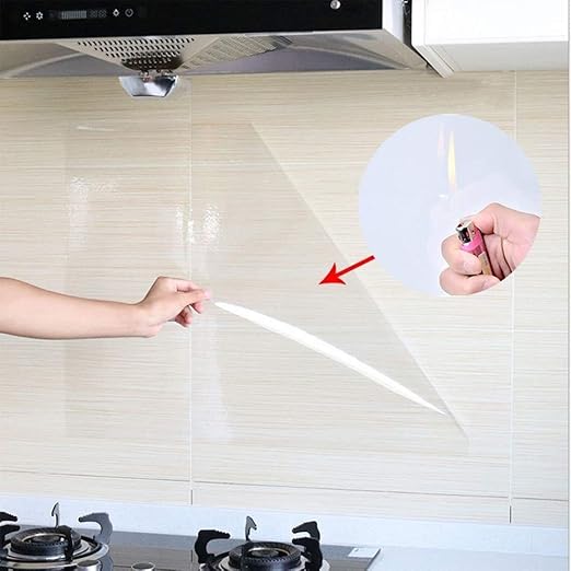 COSNIGHT Clear Contact Paper Kitchen Oil Proof Waterproof Wallpaper Self - Image 2
