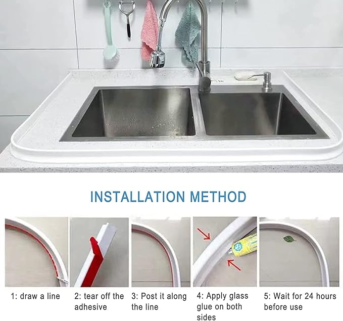 Collapsible Shower Water Guard Water Splash Guard Water Dam Barrier Shower - Image 4