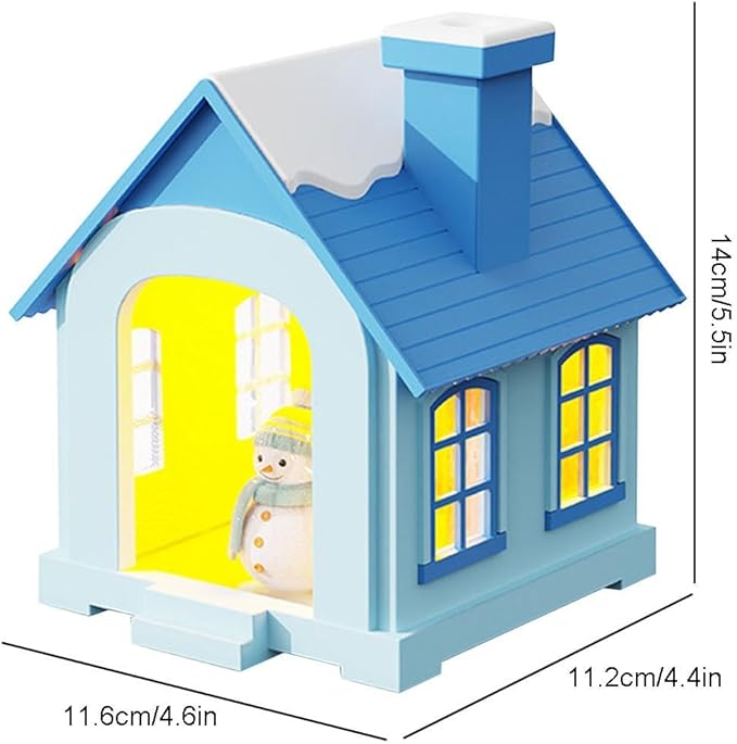 Christmas Village Houses Humidifier 500ml, Cute Snow House Cool Mist Humidifier - Image 6