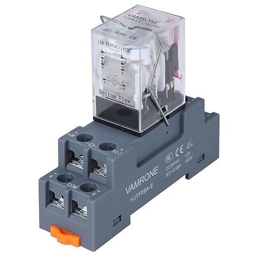 Electromagnetic Power Relay, 8-Pin 10A 110/120 AC Relay Coil by VAMRONE
