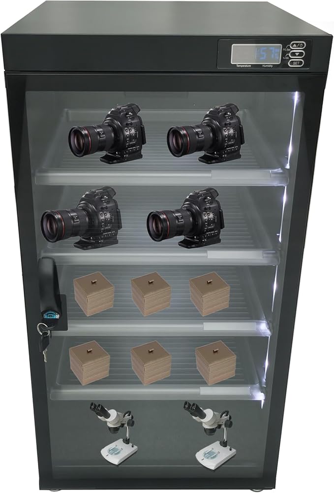 Automatic Digital Camera Dehumidify Storage 100L Dry Cabinet Box Storage 5 by HQHAOTWU