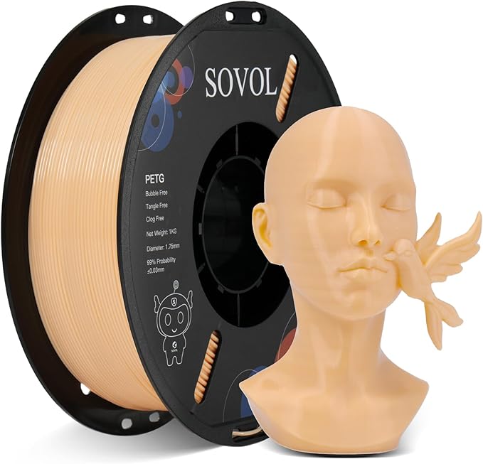 Sovol 3D Printer PETG Filament 1.75mm 1KG, High Precision, Strong Toughness by Sovol