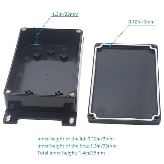 Zulkit Junction Box ABS Plastic Dustproof Waterproof IP65 Universal Electrical - Image 6