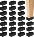 24 Pcs Wood Post End Cap 1.85 x 3.5 inch Waterproof Anti-Friction Black Post by UCEHIPAW