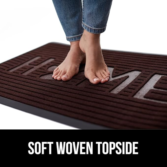 GORILLA GRIP 100% Waterproof All-Season WeatherMax Doormat, US Designed Natural - Image 7
