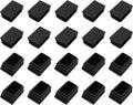 METALLIXITY Rectangle End Caps 24Pcs, Plastic Rectangle Tube Inserts Threaded by METALLIXITY
