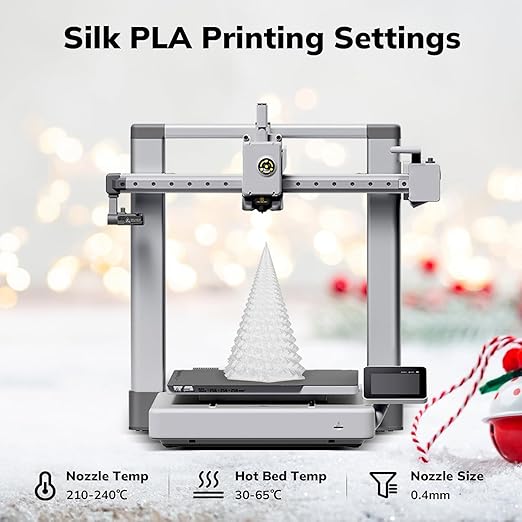AMOLEN 2kg PLA Pack Glitter Gold & Glitter Silver 3D Printer Filament 1.75mm - Image 6