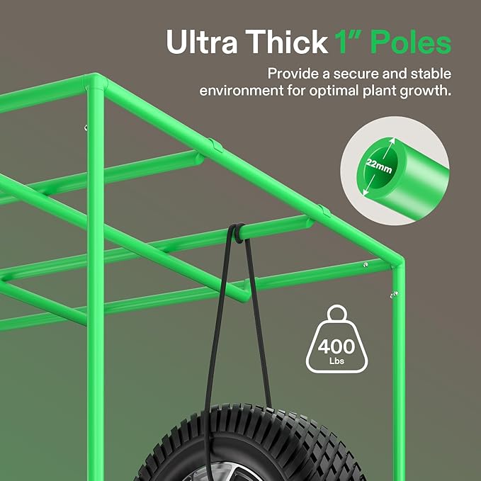 VIVOSUN PRO Grow Tent 4x8 ft, P848 Tents 96"×48"×80" - Image 8