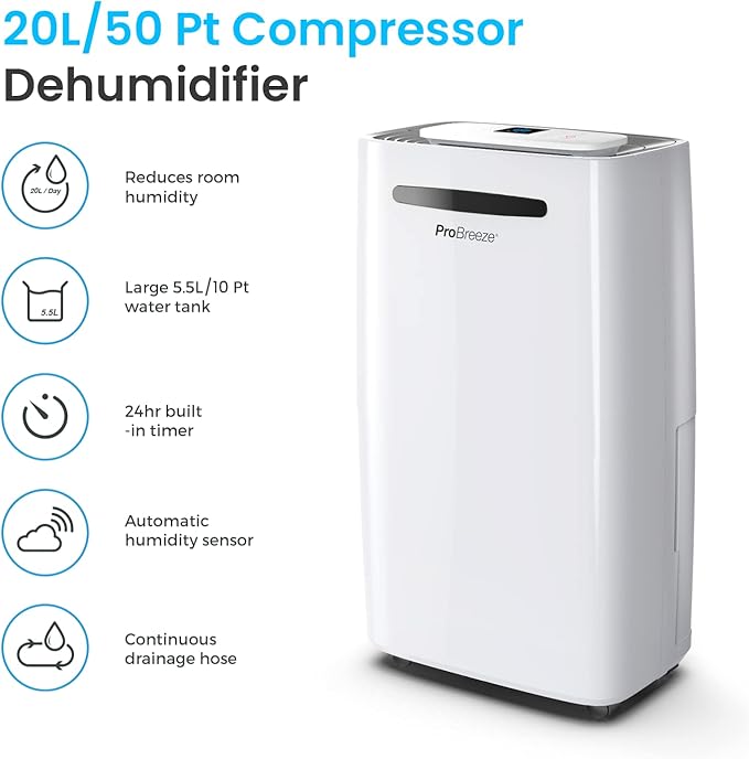 Pro Breeze 50 Pint Dehumidifier - Image 2