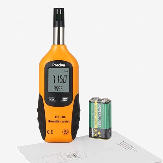 Preciva Digital Psychrometer Thermo-Hygrometer, LCD Mini Temperature and - Image 6