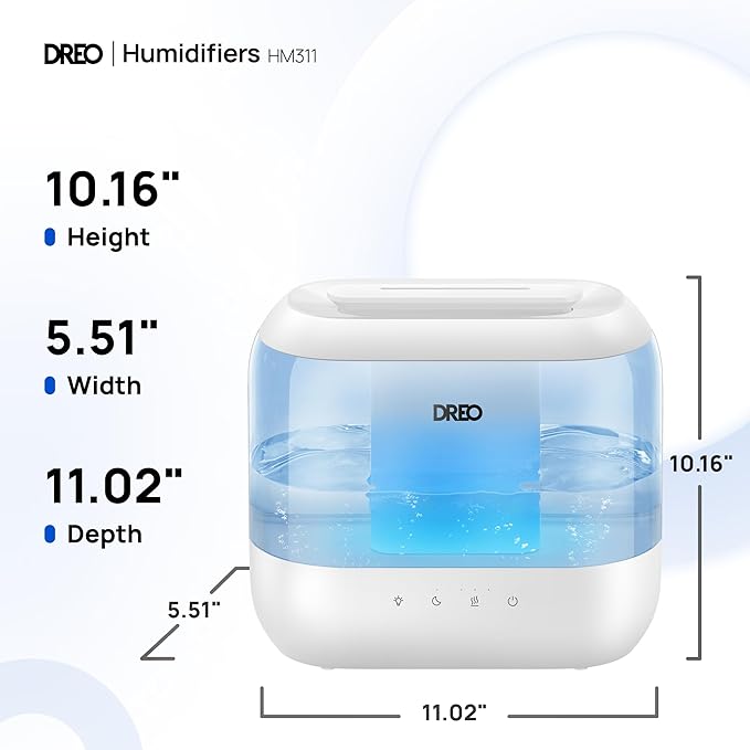 Dreo Humidifiers for Bedroom, 4L Top Fill for Large Room, 36H Runtime, 28 dB - Image 8