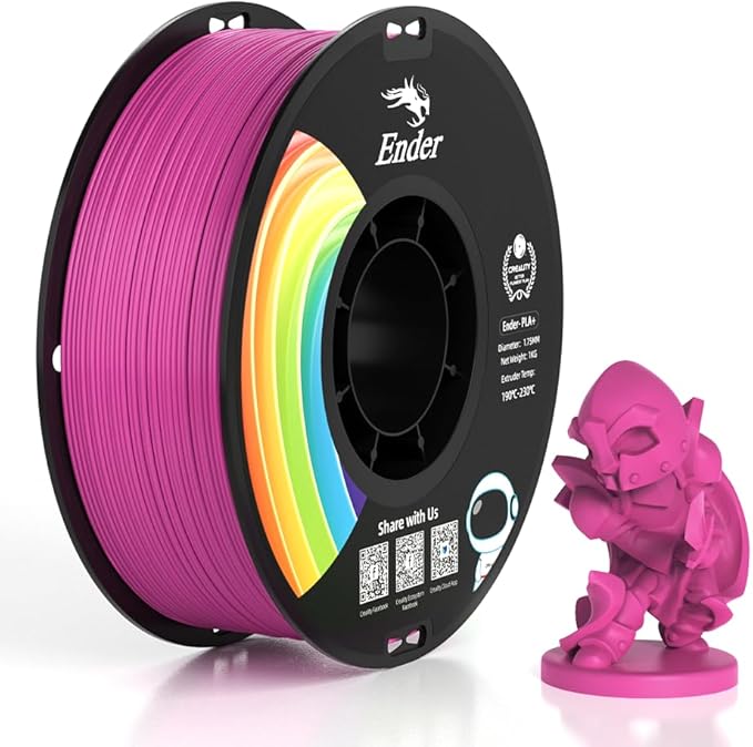 Creality 3D Printer Filament, PLA Plus Filament 1.75mm Deep Pink, PLA Pro by Creality