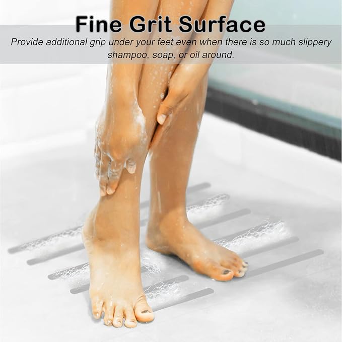 S&X Bathtub Non-Slip Stickers, Gritty Textured Slip-Resistant Treads - Image 2