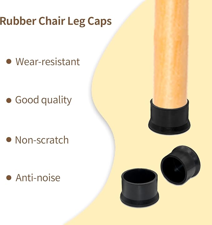 Flyshop 2", 50 mm, Patio Round Chair Leg Caps, Furniture Table Feet Covers - Image 9