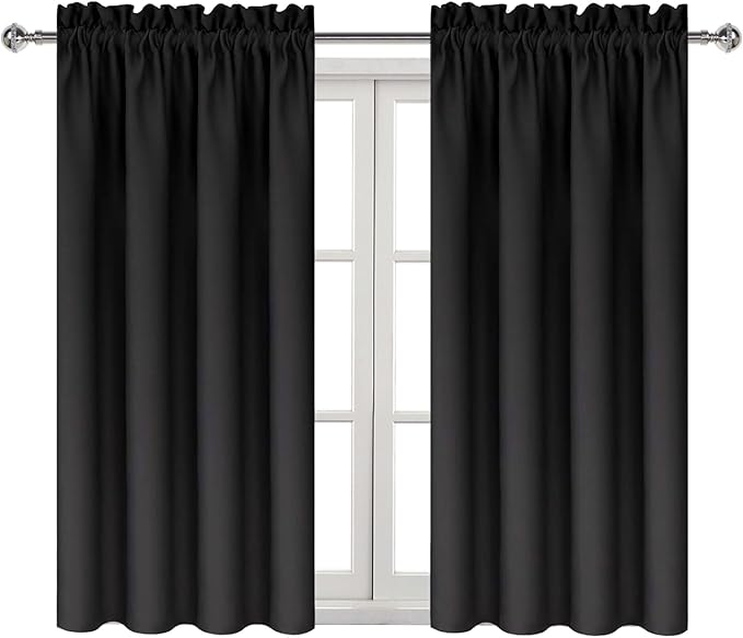 DWCN Black Blackout Curtains for Bedroom – Rod Pocket Thermal Insulated Energy - Image 8