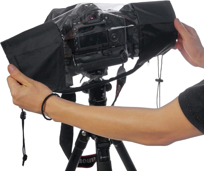 WANBY Waterproof Camera Rain Cover Professional Soft Black Camera Rain Covers - Image 6