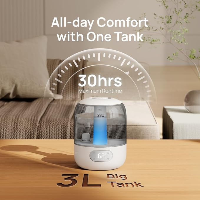 DREO Humidifiers for Bedroom, Cool Mist Ultrasonic Humidifiers - Image 6