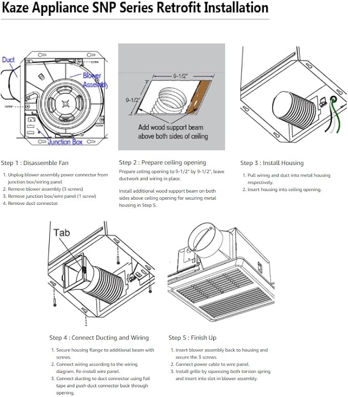 SNP100HL9 | 100 CFM | 0.8 Sone | Energy Star Certified | Humidity Sensing | - Image 8