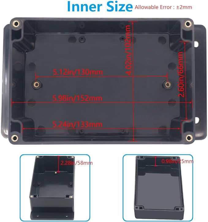 Project Box ABS Black Electrical Boxes IP67 Outdoor Waterproof Junction Box - Image 5