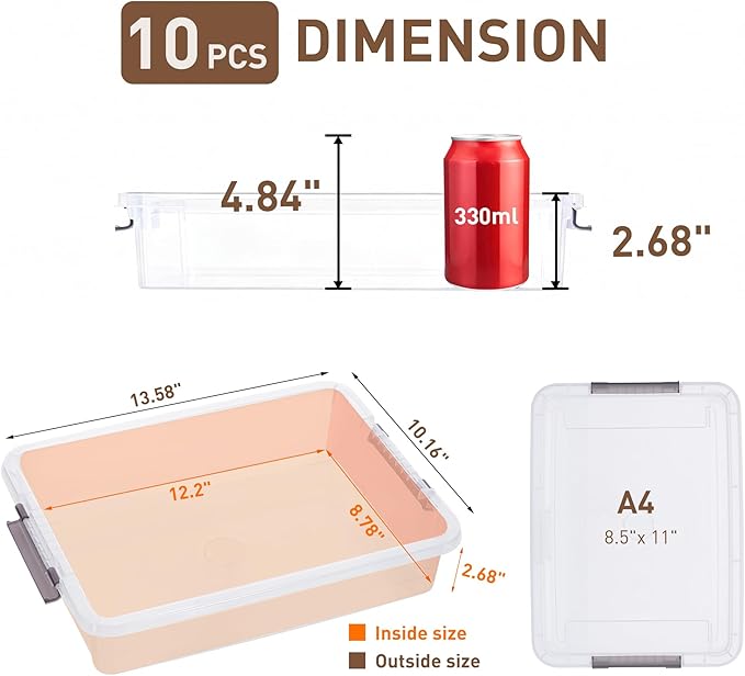 Citylife 10 PCS Plastic Storage Bins - Image 2